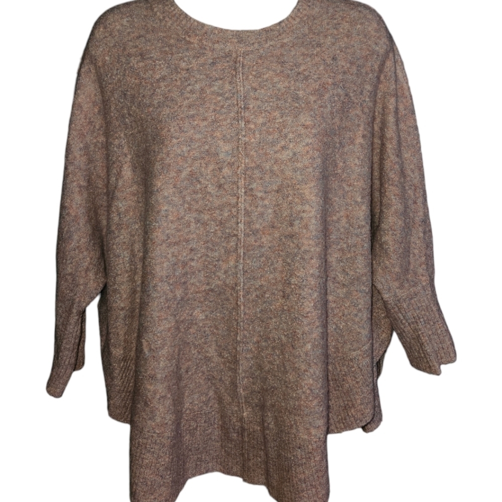 Lou & Grey For Loft Lavender Marbled Pullover Sweater